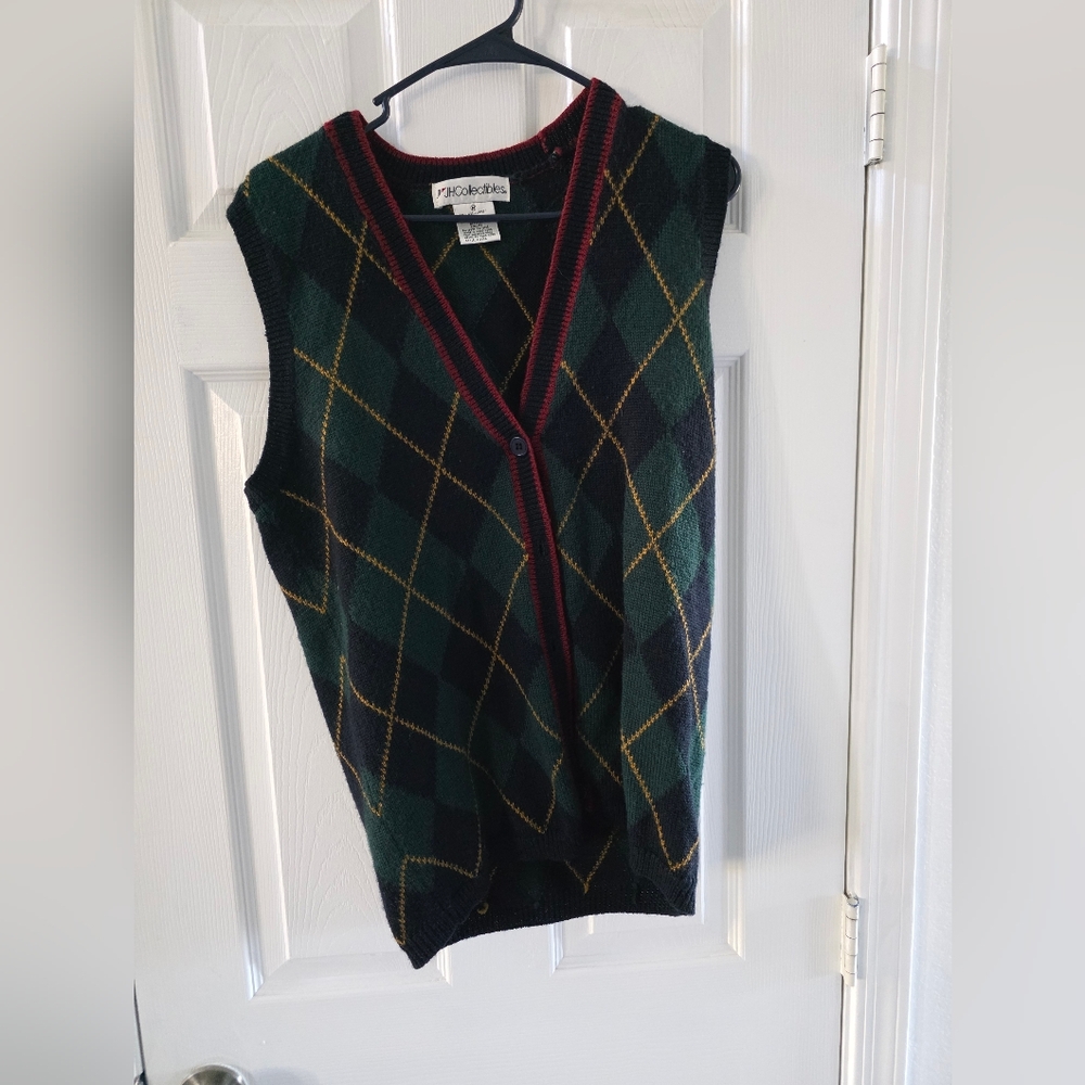 JH Collectibles Multicolor Wool Sweater Vest